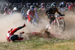 Dirt bike racing accident