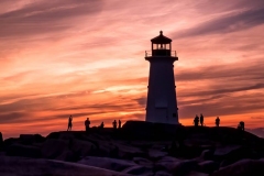 Flaming Sunset in Peggy's Cove
